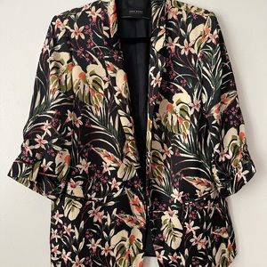 Zara Floral Boyfriend Blazer